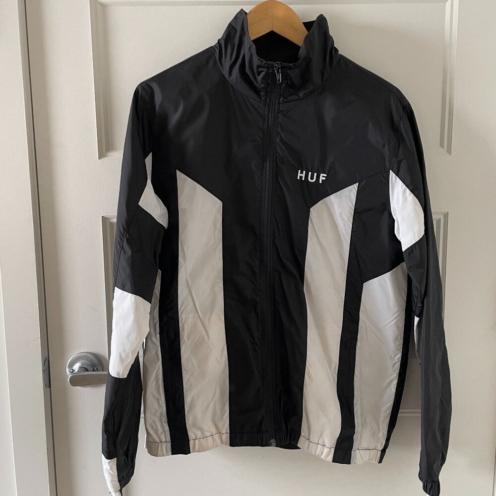 HUF Arena Track Jacket In Black - Black Small